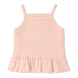 Organic Smocked Top And Bloomer Set - Blush
