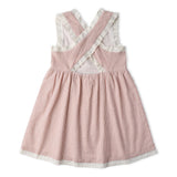 Organic Cross Back Dress - Coral Stripes