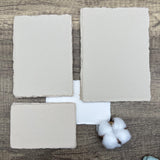 Beige Handmade Cotton Paper (Set of 10)