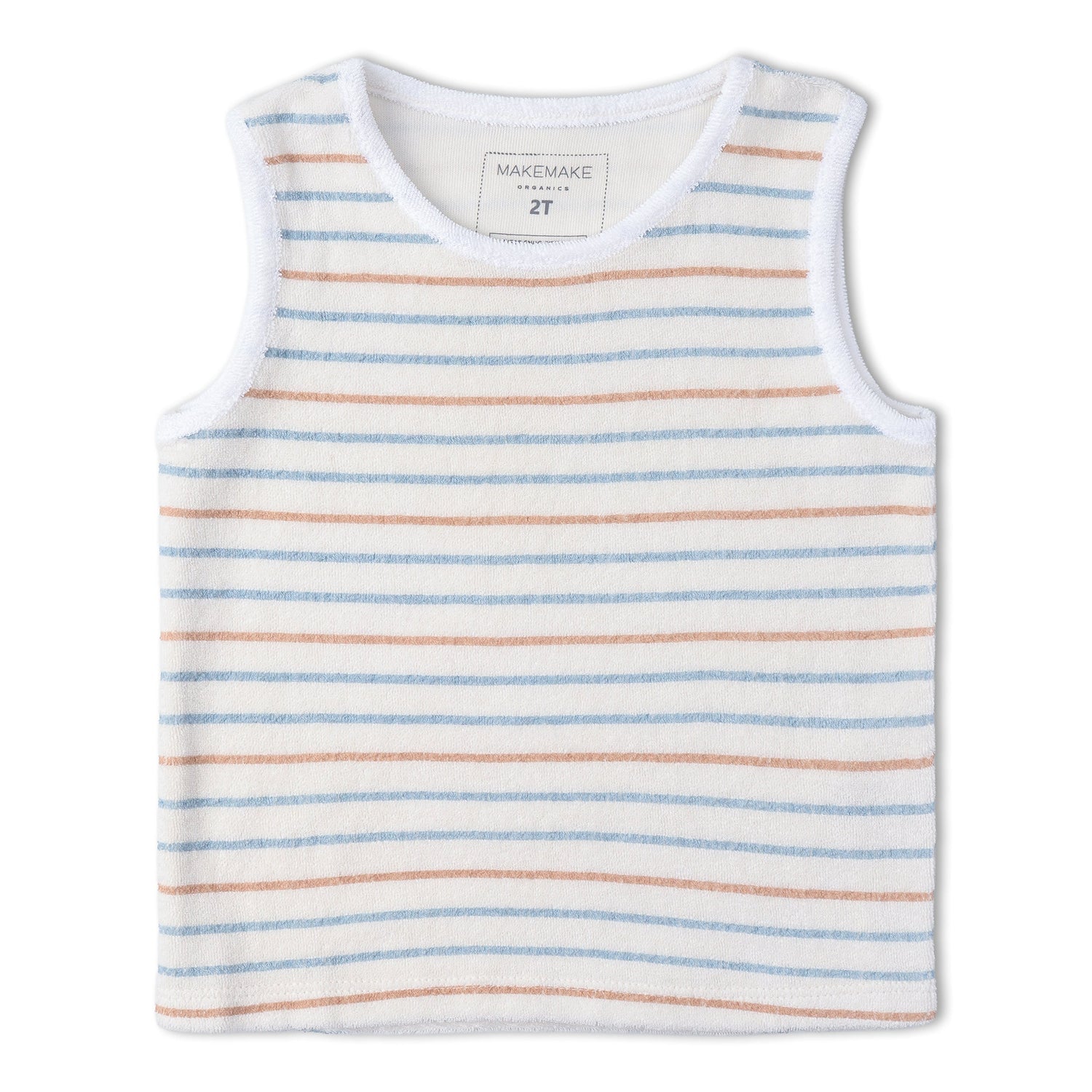 Organic Sleeveless Tee & Shorts Set - Cabana Stripes