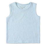 Organic Sleeveless Tee & Shorts Set - Light Blue