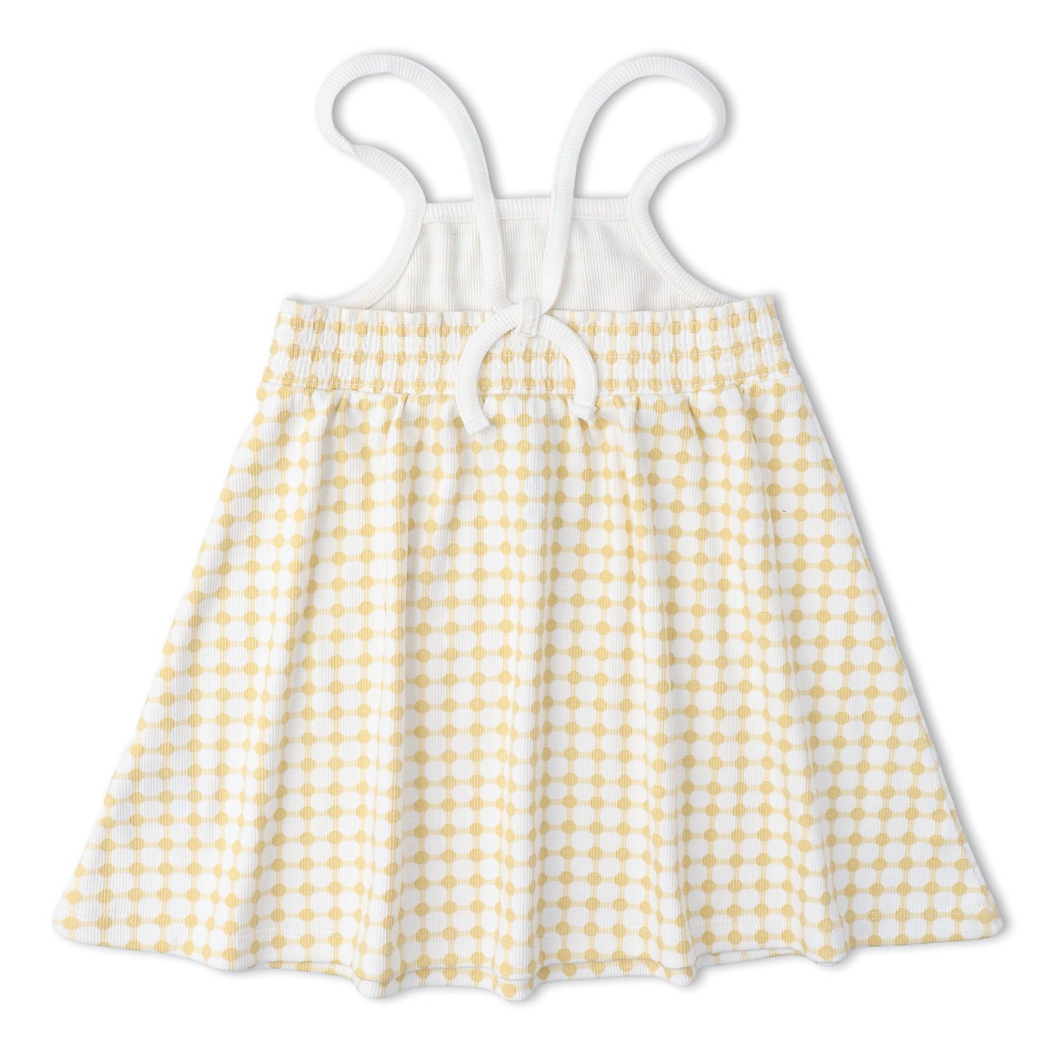 Organic Tie-Back Strap Dress - Dotty Gingham