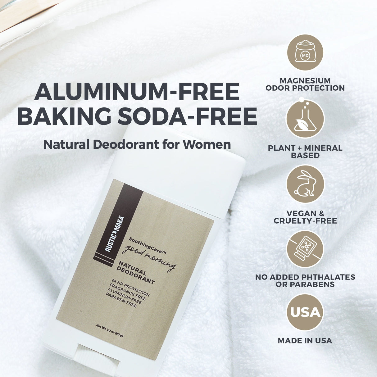 GOOD MORNING FRAGRANCE-FREE Natural Deodorant