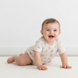 Organic Short Sleeve Bubble Romper - Rodeo