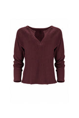 Jules Waffle Knit Organic Cotton V-Neck Pullover