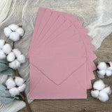 Dusty Rose Handmade Cotton Envelopes (Set of 10)