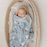 Whimsy Collection - Luxury 100% Cotton Knit Swaddle Baby Blanket