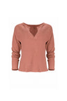 Jules Waffle Knit Organic Cotton V-Neck Pullover