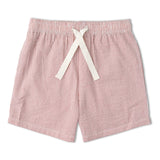 Organic Shirt & Shorts Set - Coral Stripes