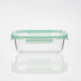 Glass Containers with Flexible Silicone Lids - Set of 3