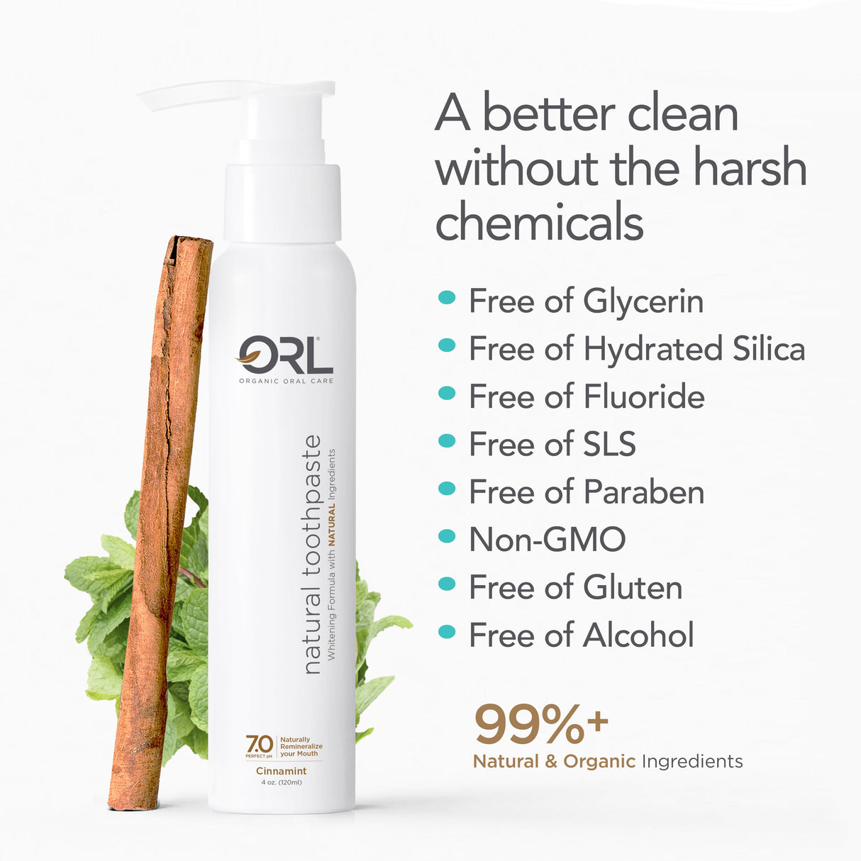 Fluoride-free Toothpaste with Natural Hydroxyapatite