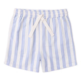 Organic Shirt & Shorts Set - Blue Stripes