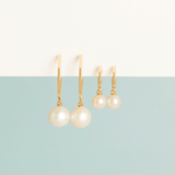 Pearl Huggie Earrings
