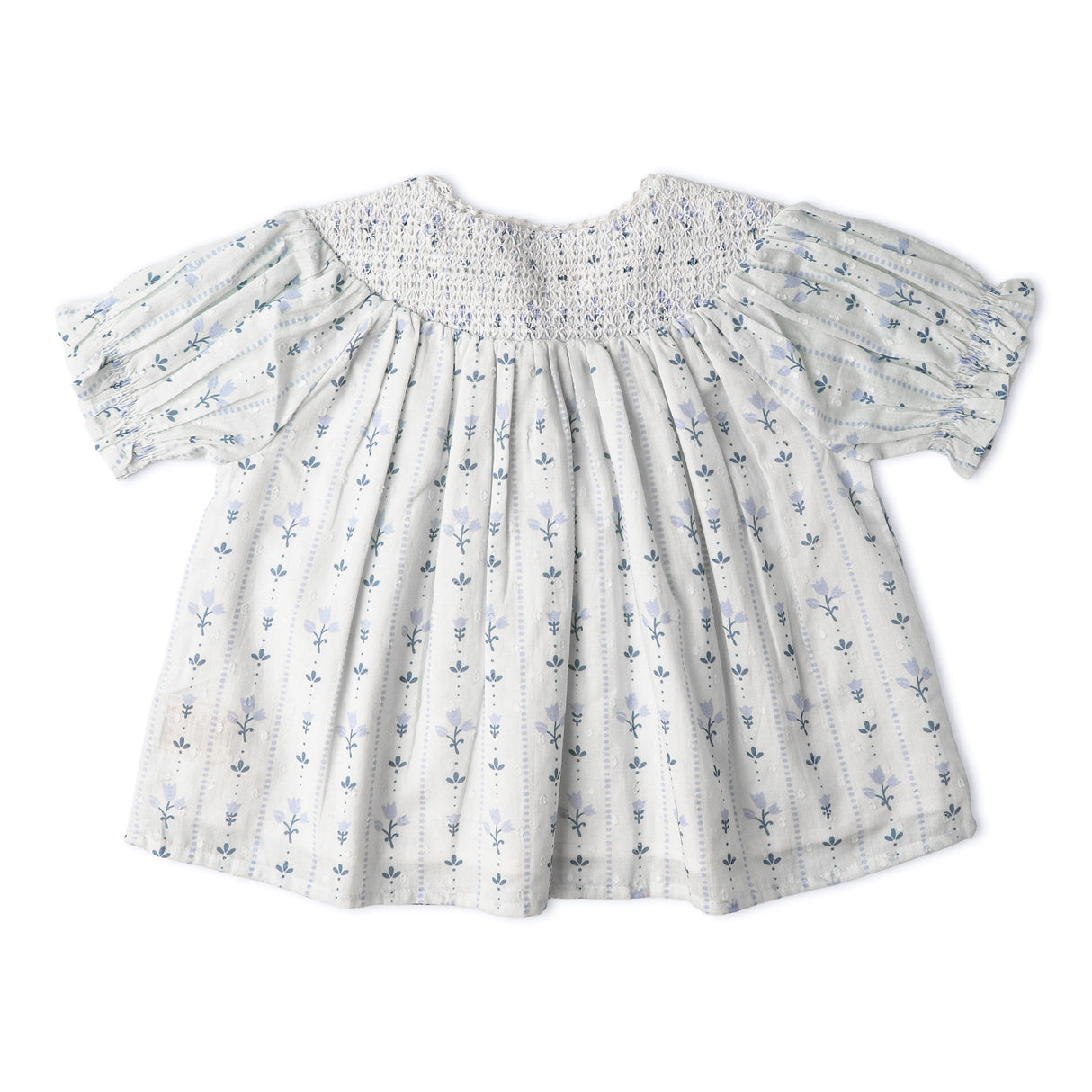 Organic Smocked Top & Shorts Set - Blue Vines