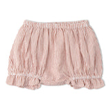 Organic Smocked Top And Bloomer Set - Coral Stripes