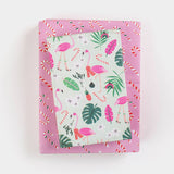 Feliz Flamingos/Candy Cane • Double-Sided Eco Wrapping Paper (Holiday Edition)