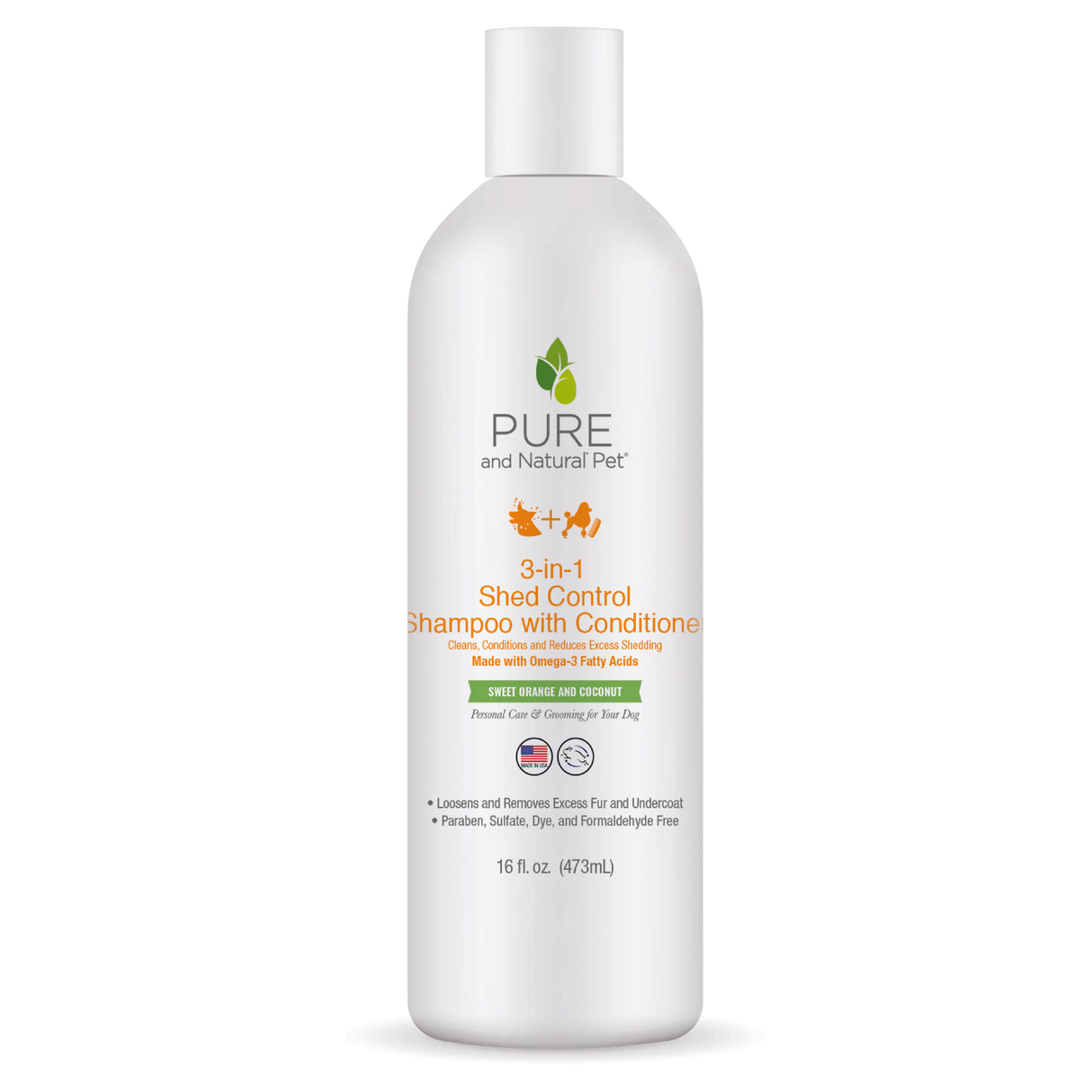 3-in-1 Shed Control Shampoo with Conditioner (Sweet Orange & Coconut)