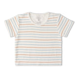 Organic Terry Tee & Shorts Set - Cabana Stripes