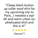 Midweight - Men's Long Sleeve Button Up 100% Merino Wool