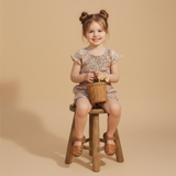 Organic Smocked Jumpsuit - Pastel Bloom