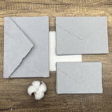 Dove Gray Handmade Cotton Envelopes (Set of 10)