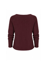 Jules Waffle Knit Organic Cotton V-Neck Pullover