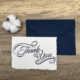 Set of 10 Letterpress Thank You Cards