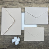 Beige Handmade Cotton Envelopes (Set of 10)