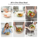 Multipurpose Glass Grater/Salad Bowl