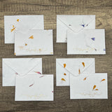 24 Piece Handmade Flower Petal Cotton Paper Thank You Card Set