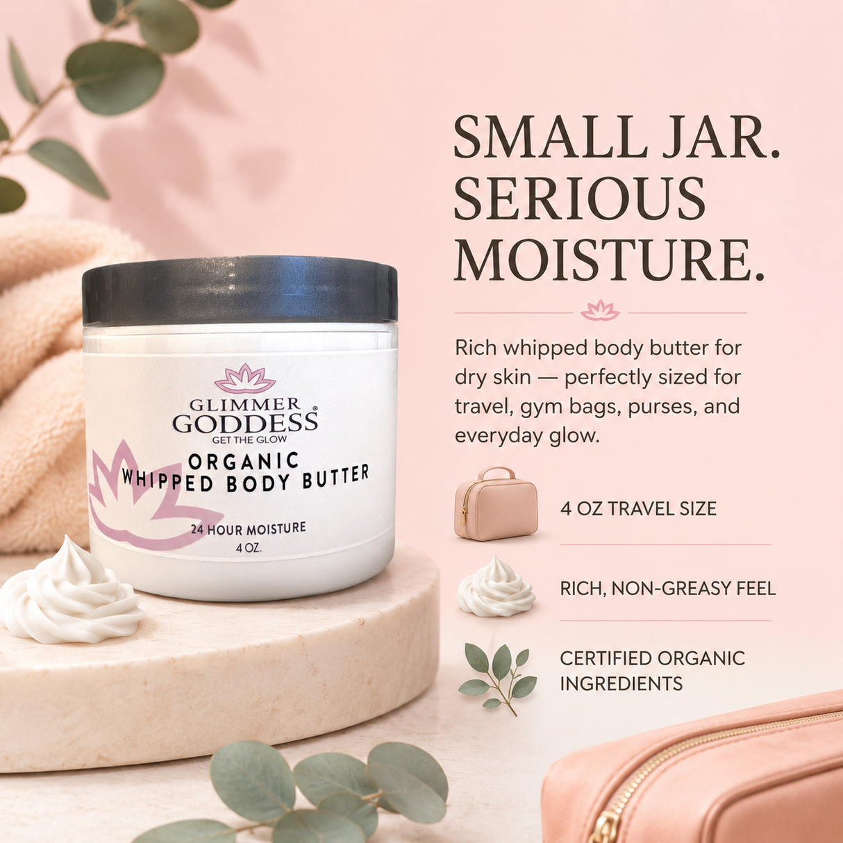 Organic Whipped Body Butter - 4 oz.