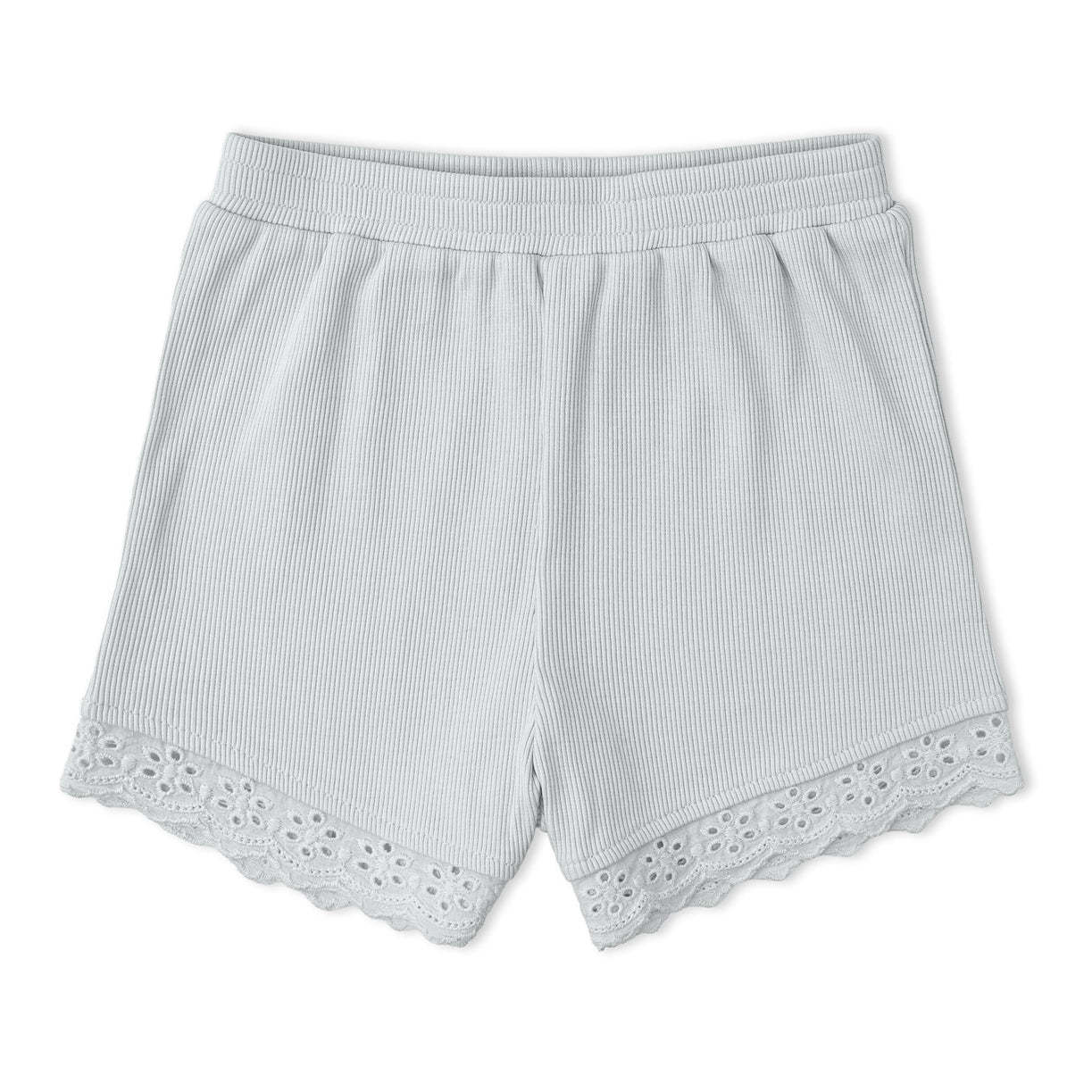 Organic Ruffle Top & Shorts Set - Fog