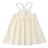 Organic Tie-Back Strap Dress - Dotty Gingham