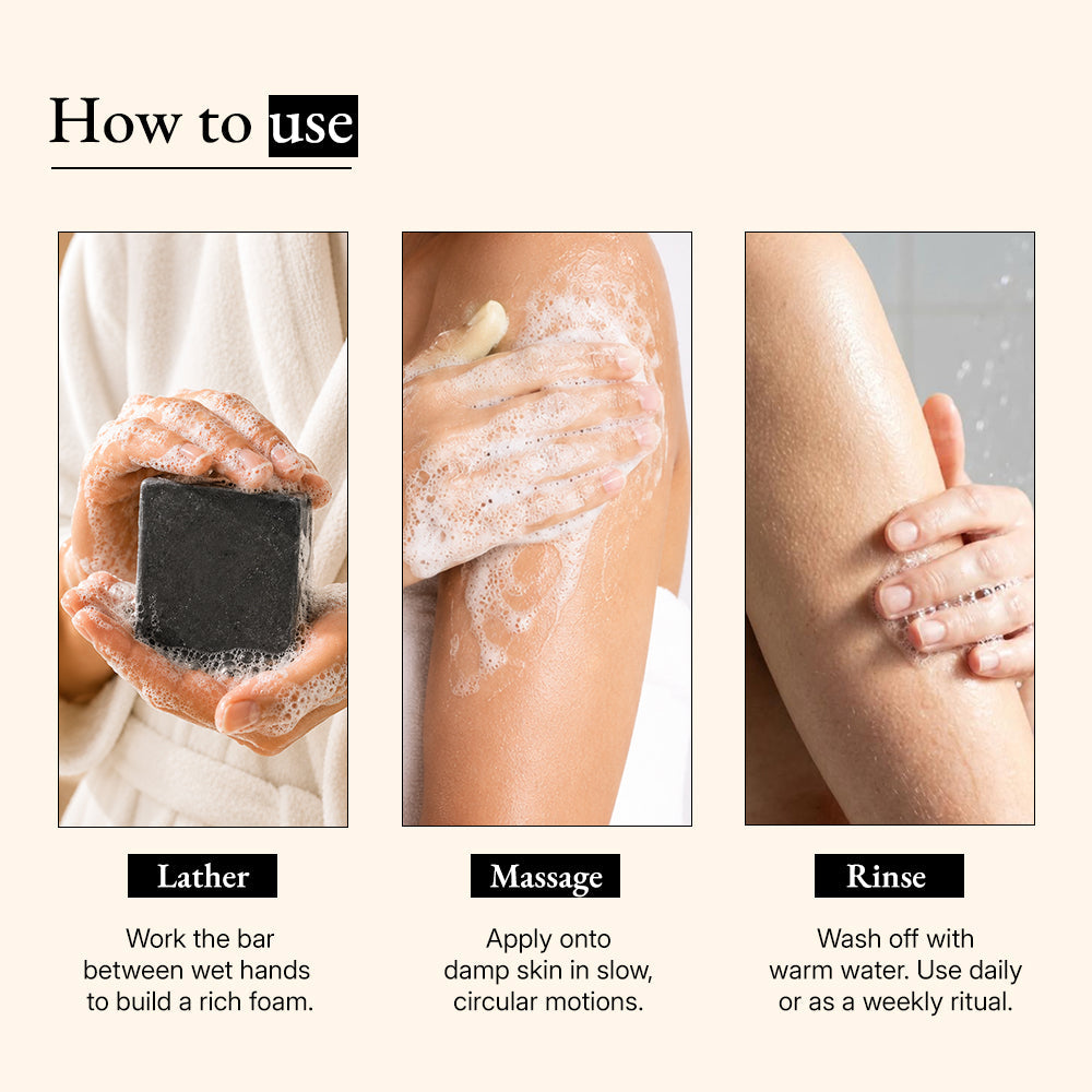 Ayurvedic Charcoal Purifying Soap Bar with Cow Milk & Ghee (Kapha)