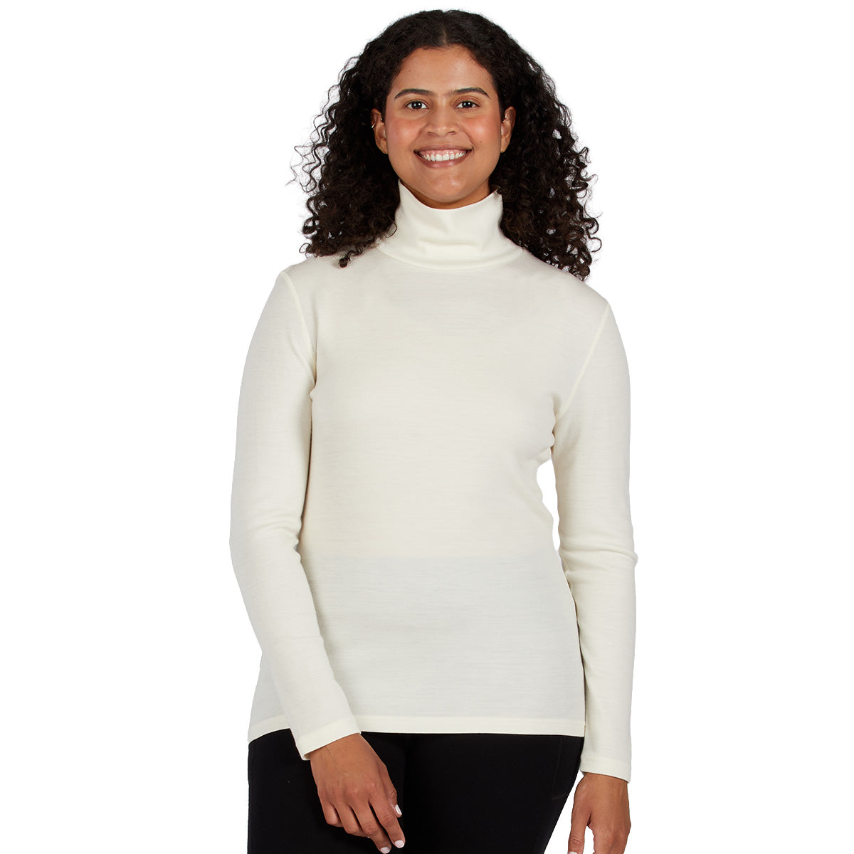Midweight - Women's Long Sleeve Turtleneck 100% Merino Wool