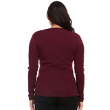 Midweight - Women's Long Sleeve V-Neck Sweater 100% Merino Wool