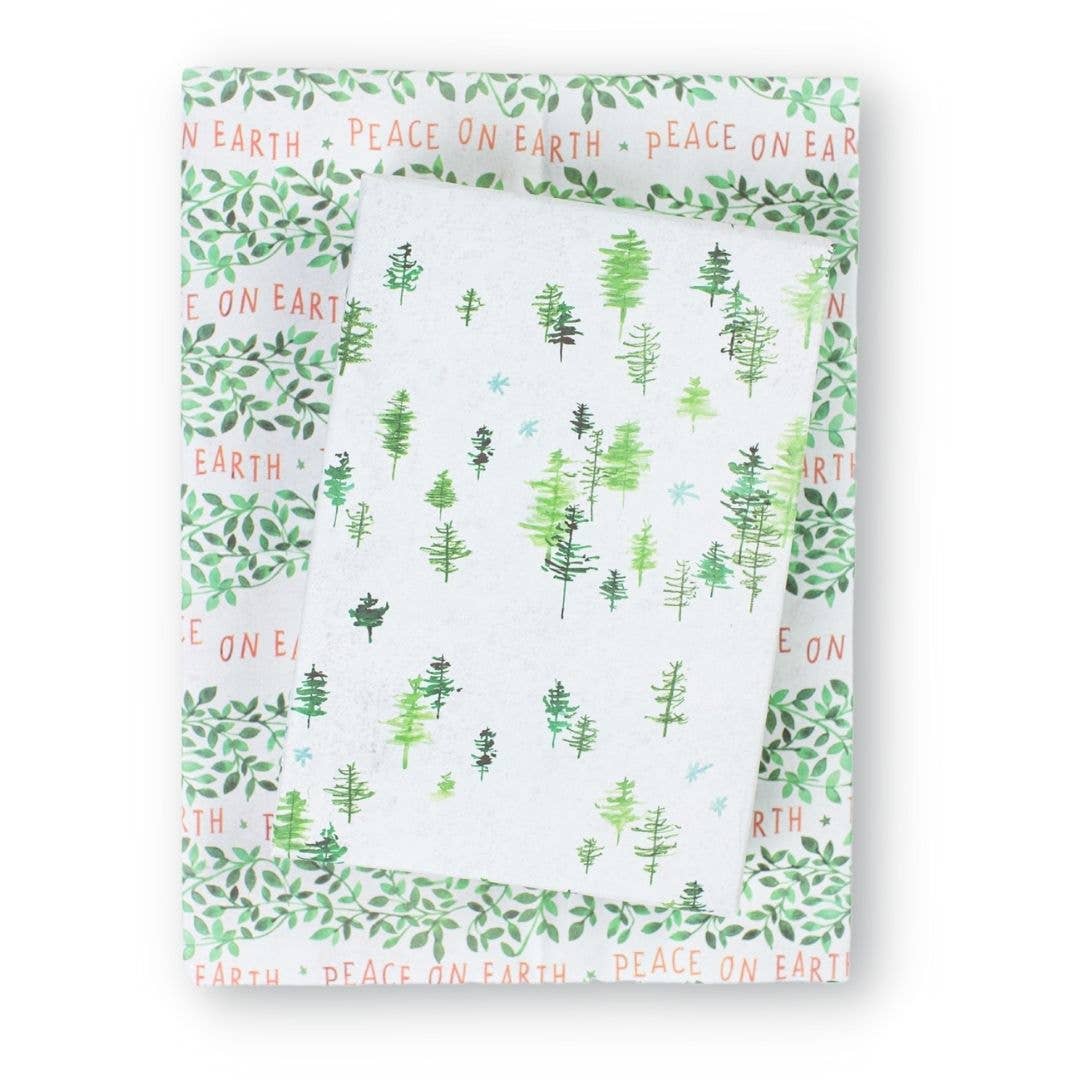 Peace on Earth • Double-Sided Eco Holiday Gift Wrap