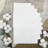 White Handmade Cotton Envelopes (Set of 10)