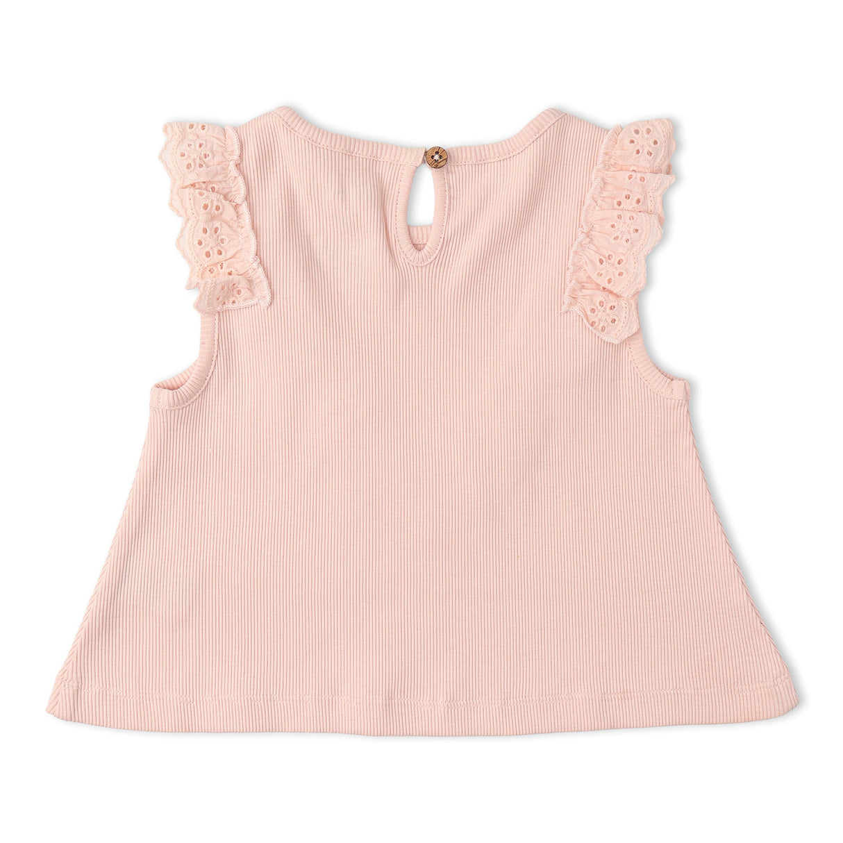 Organic Ruffle Top & Shorts Set - Blush
