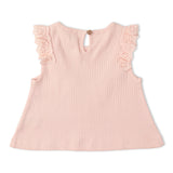 Organic Ruffle Top & Shorts Set - Blush