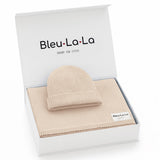 Luxe Collection 100% Organic Cotton Luxury Knit Baby Blanket + Hat Set with Gift Box
