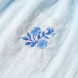 Organic Smocked Top & Shorts Set - Light Blue