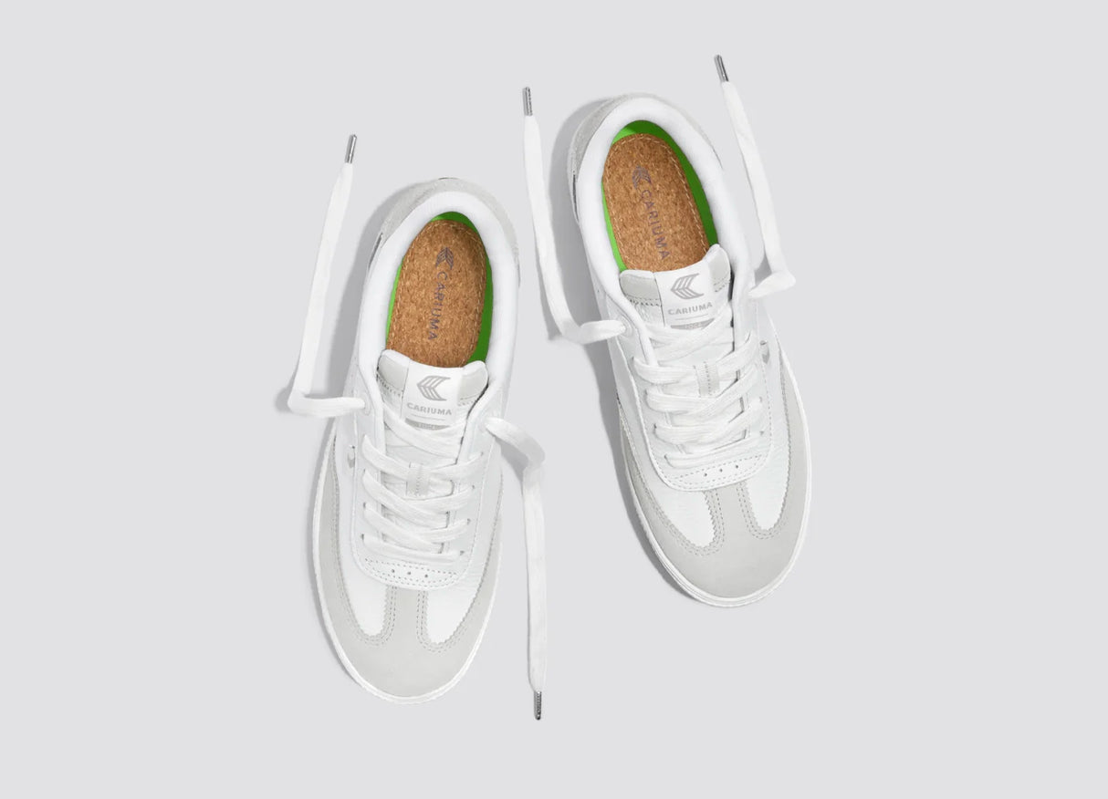 TOCA Pebbled Leather White Suede Smoke White