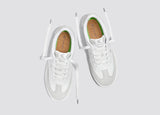 TOCA Pebbled Leather White Suede Smoke White