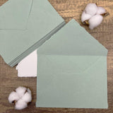 Sage Mist Handmade Cotton Envelopes (Set of 10)