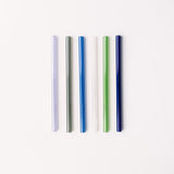 Classic 6" Glass Straw Set - Seaglass