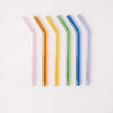 Classic 6" Glass Straw Set - Iridium