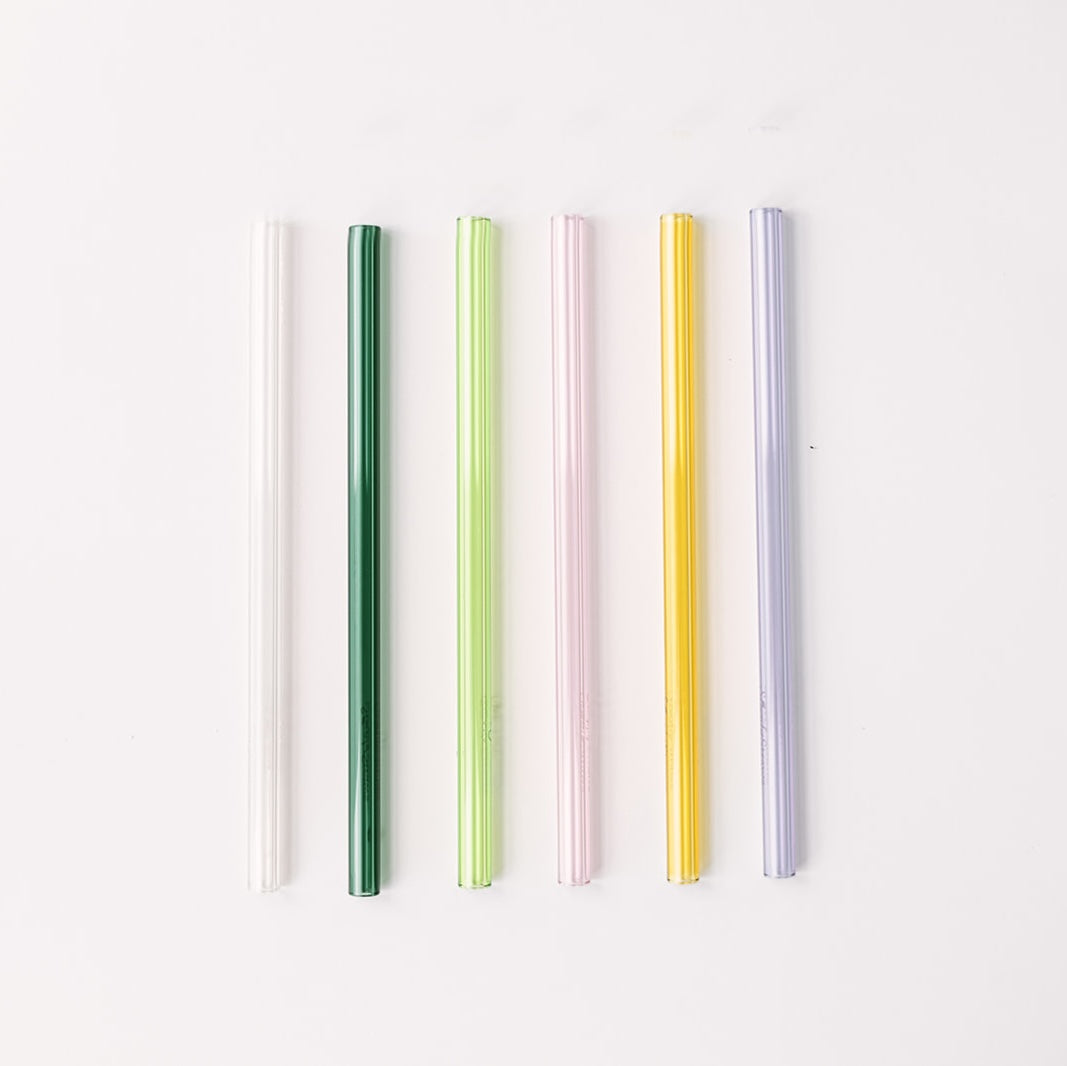 Classic 6" Glass Straw Set - Meadow