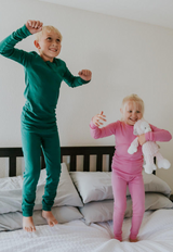 Boys and Girls Soft Organic Cotton Snug Fit Pajama Sets   | Black