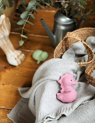 Organic Rubber Seahorse Rattle, Teether & Bath Toy